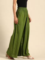TAG 7 Women Flared Regular Palazzos | Grocsy