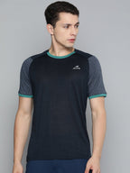 Alcis Men Colourblocked Dry Tech Slim Fit T-shirt | Grocsy
