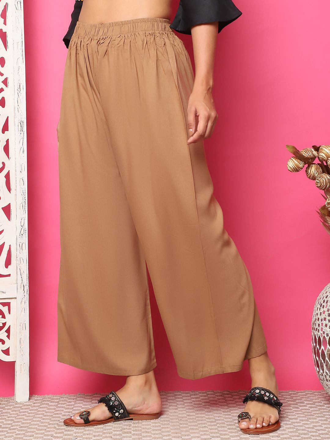 TAG 7 Women Wide Leg Palazzos | Grocsy