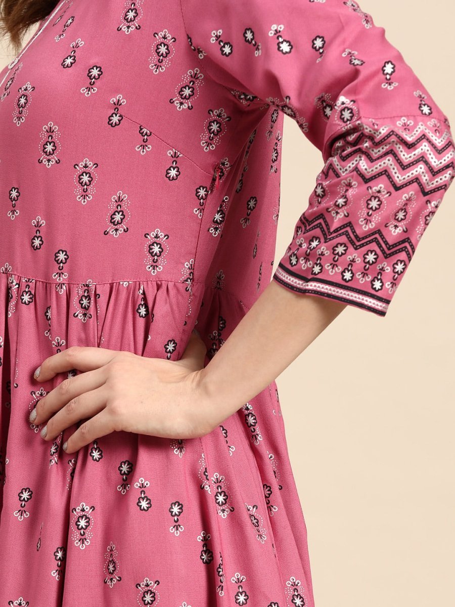 All About You Women Floral Printed Regular Kurta with Trouser | Grocsy
