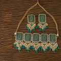 Joban Fashion Women Golden White Green Necklace Set | Grocsy