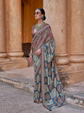 Monjolika Fashion Paisley Print Multicolour Silk Blend Trendy Saree | Grocsy