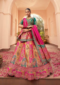 Monjolika Fashion Multi Colour Banarasi Silk Diamond Wedding Trendy Lehenga Choli | Grocsy