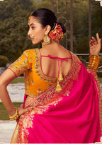 Monjolika Fashion Multi Colour Banarasi Silk Diamond Wedding Trendy Lehenga Choli | Grocsy