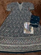Anaita D Green Georgette Stitched Anarkali Suit with Sequence & Diamond Work | Grocsy