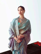 Monjolika Fashion Multi Color Embroidered Cut Work Fancy Fabric Ceremonial Designer Saree | Grocsy