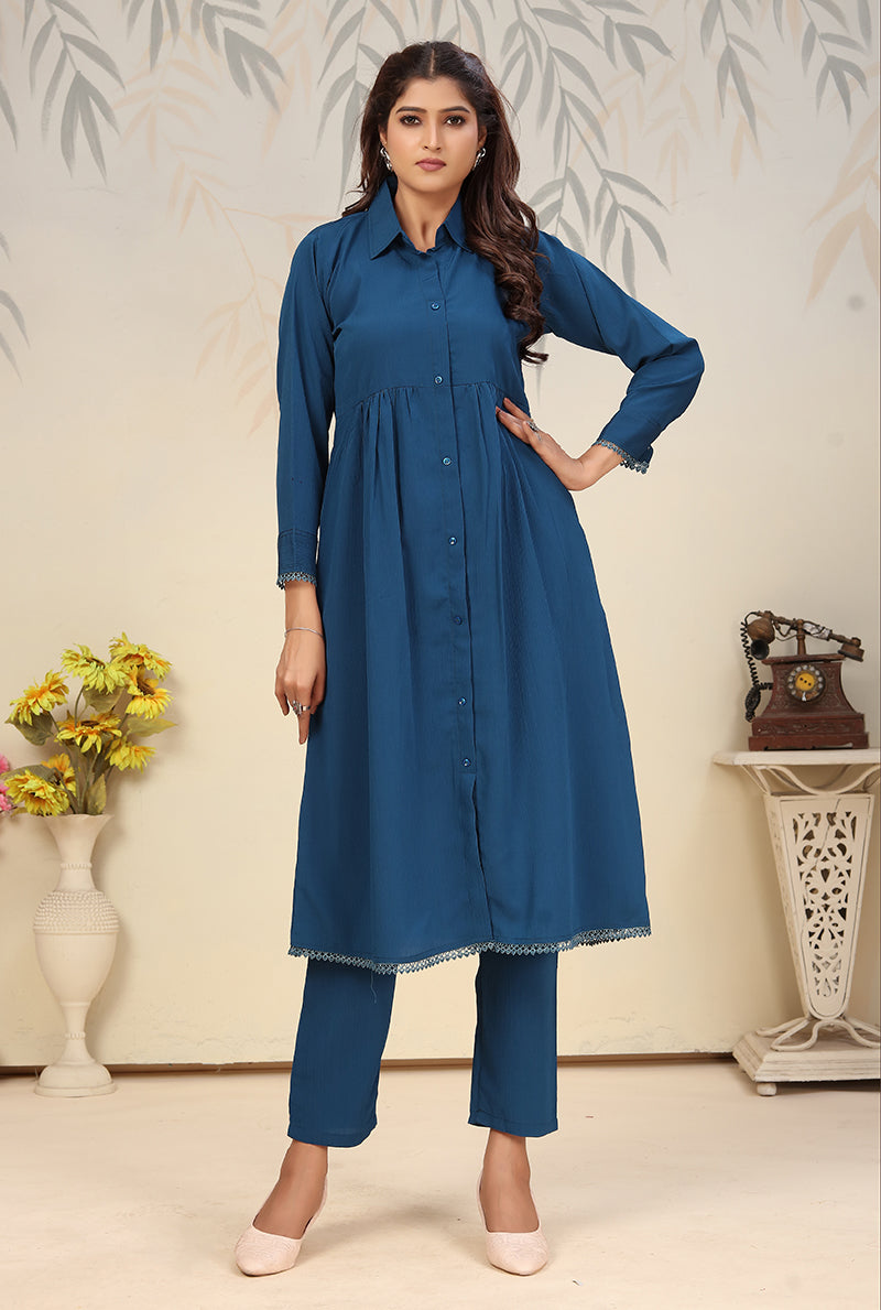 Monjolika Fashion Morpeach Cotton Solid Festival Casual Kurti | Grocsy