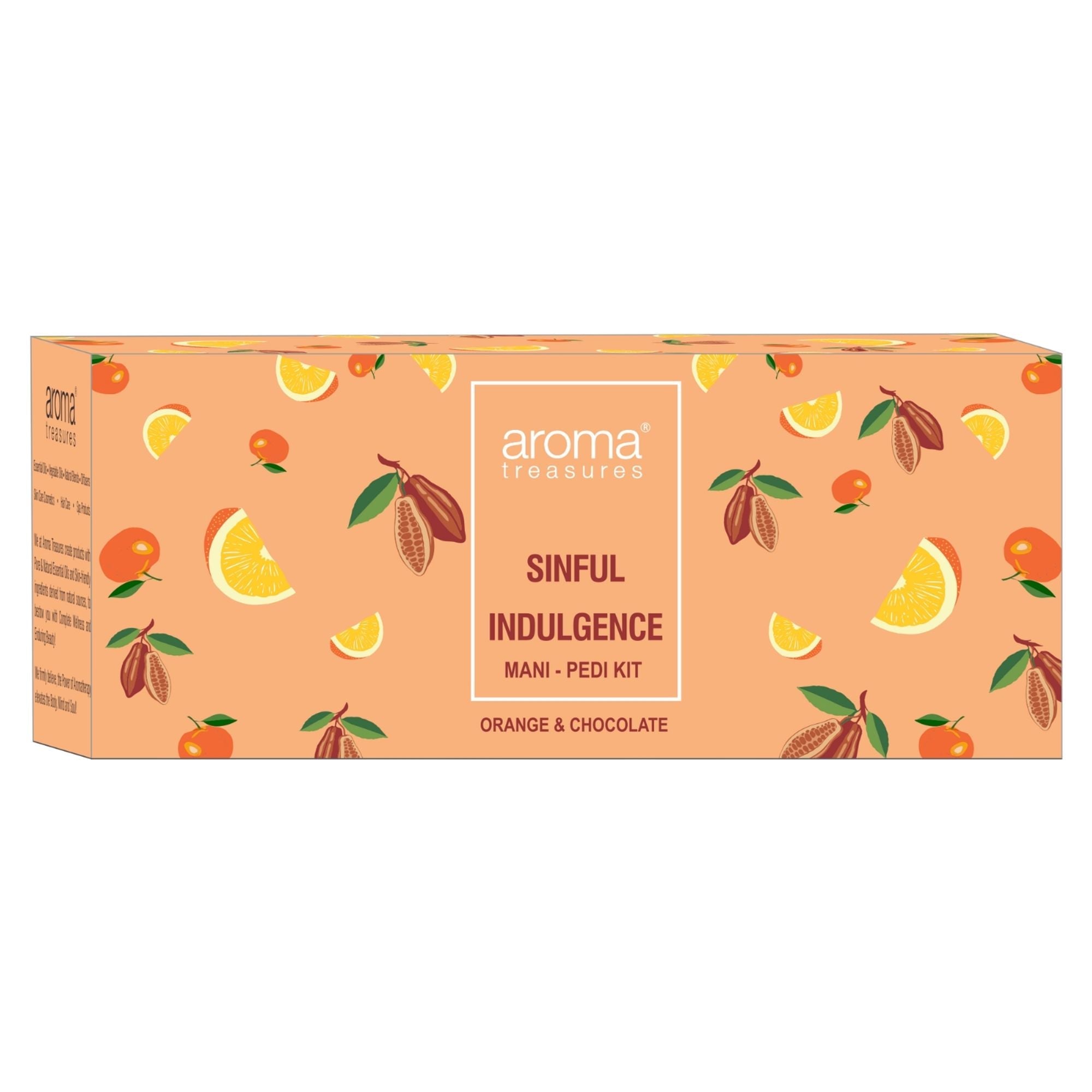 Aroma Treasures Orange & Chocolate Sinful Indulgence Mani-Pedi Kit | Grocsy