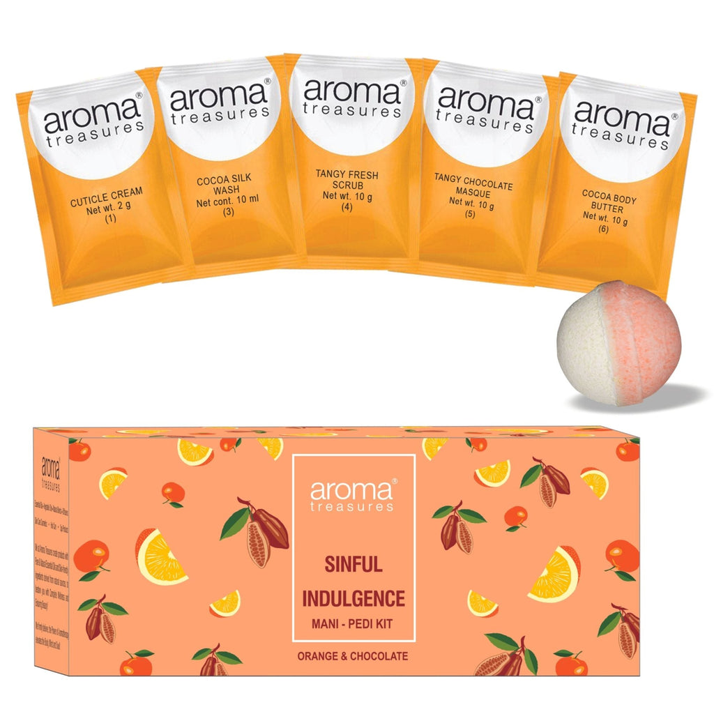 Aroma Treasures Orange & Chocolate Sinful Indulgence Mani-Pedi Kit | Grocsy