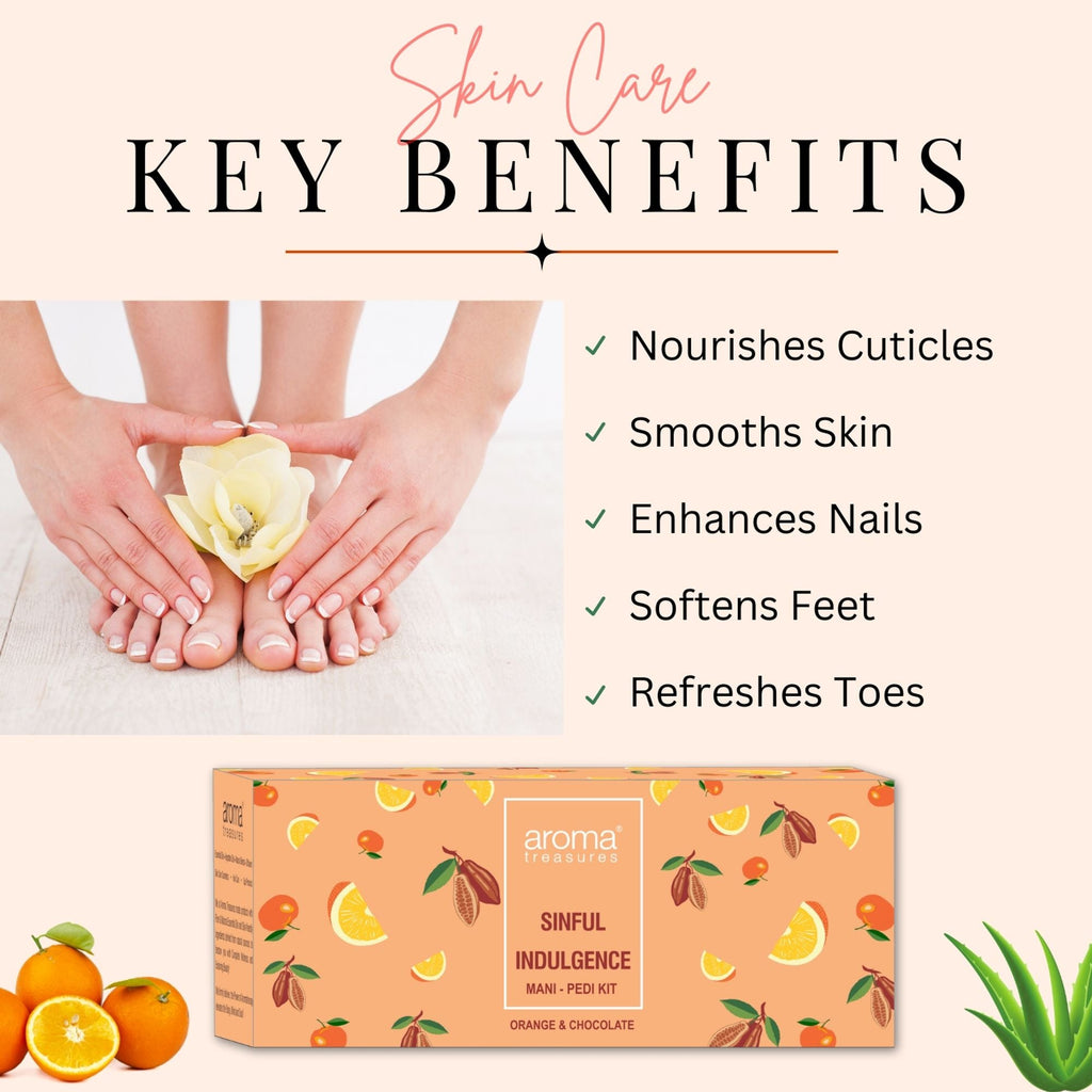 Aroma Treasures Orange & Chocolate Sinful Indulgence Mani-Pedi Kit | Grocsy