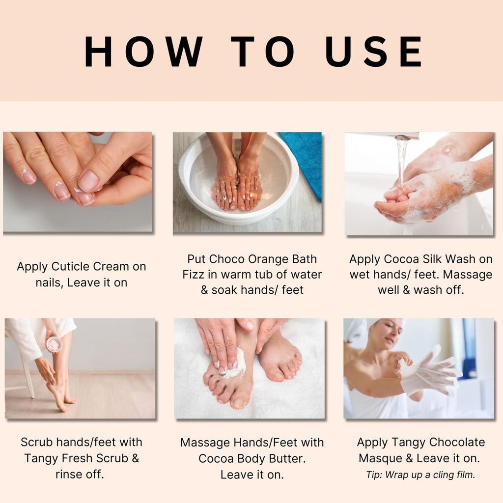 Aroma Treasures Orange & Chocolate Sinful Indulgence Mani-Pedi Kit | Grocsy