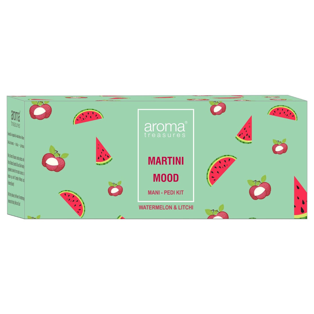 Aroma Treasures Martini Mood Mani-Pedi Kit With Watermelon And Litchi | Grocsy