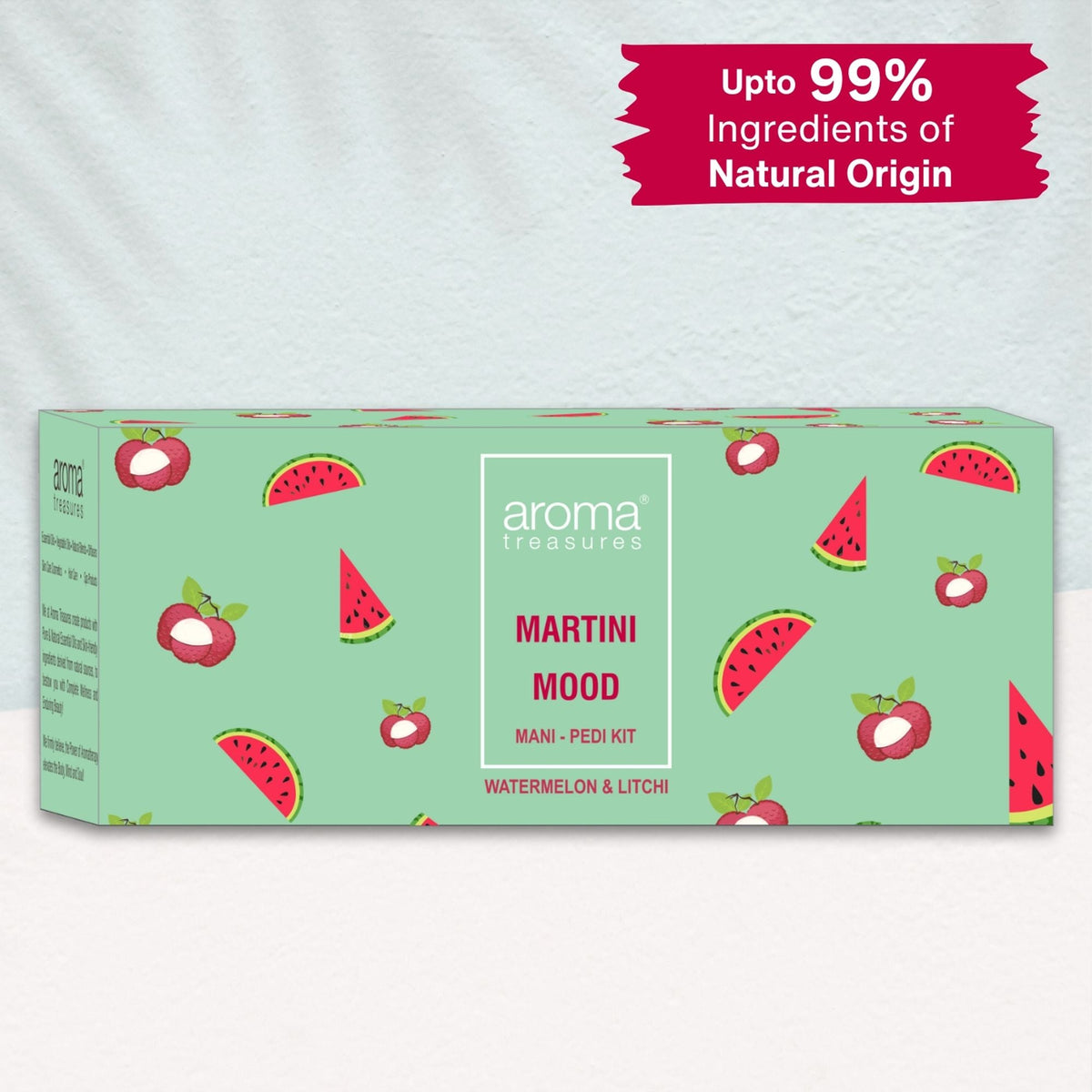 Aroma Treasures Martini Mood Mani-Pedi Kit With Watermelon And Litchi | Grocsy
