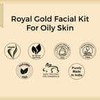 Aroma Treasures Royal Gold Facial Kit For Oily Skin - Single Time | Grocsy