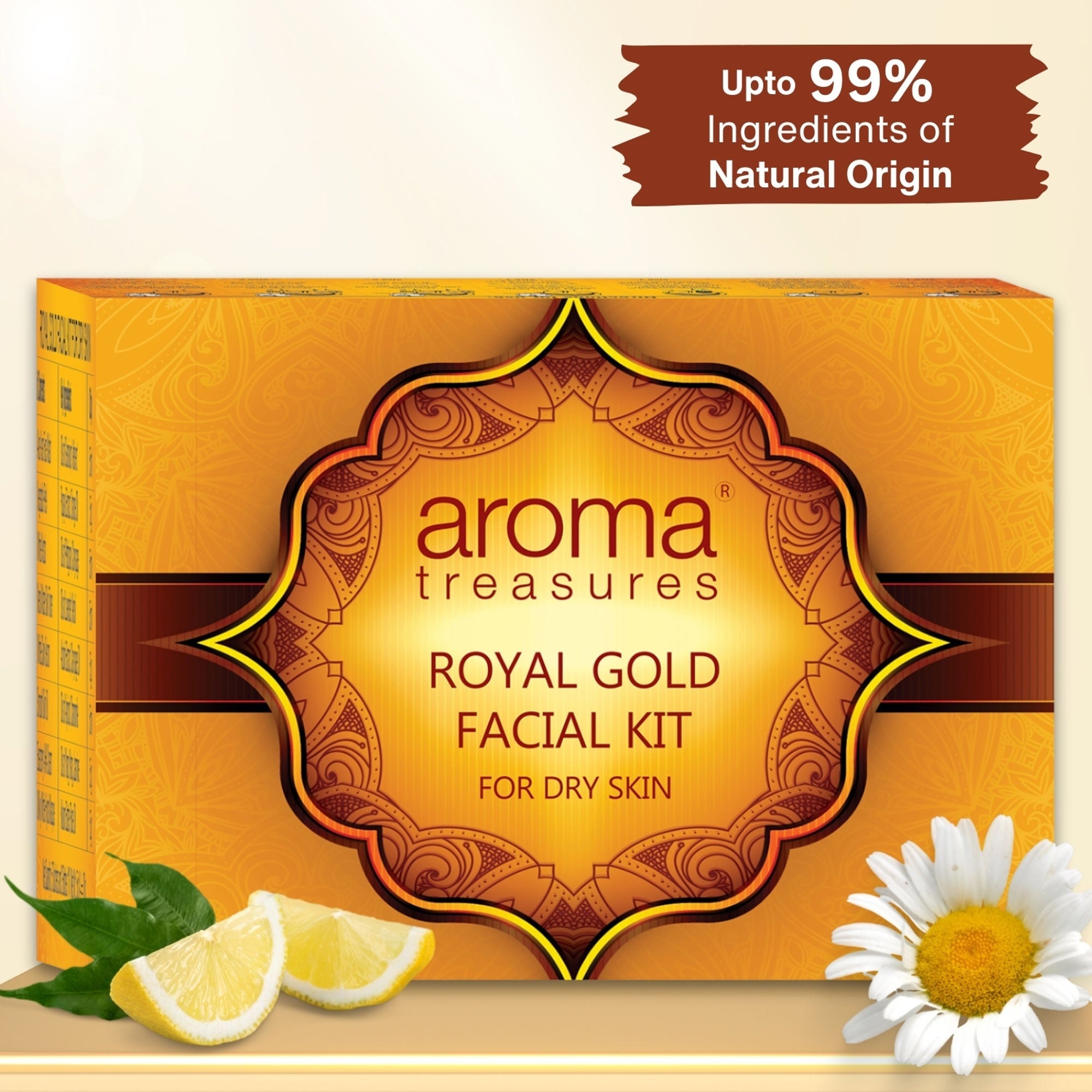 Aroma Treasure Royal Gold Facial Kit For Dry Skin - Single Time | Grocsy