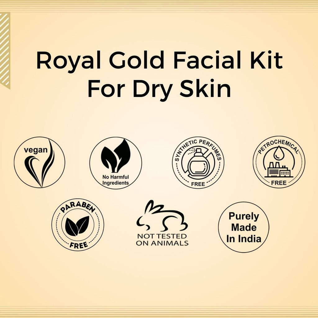 Aroma Treasure Royal Gold Facial Kit For Dry Skin - Single Time | Grocsy