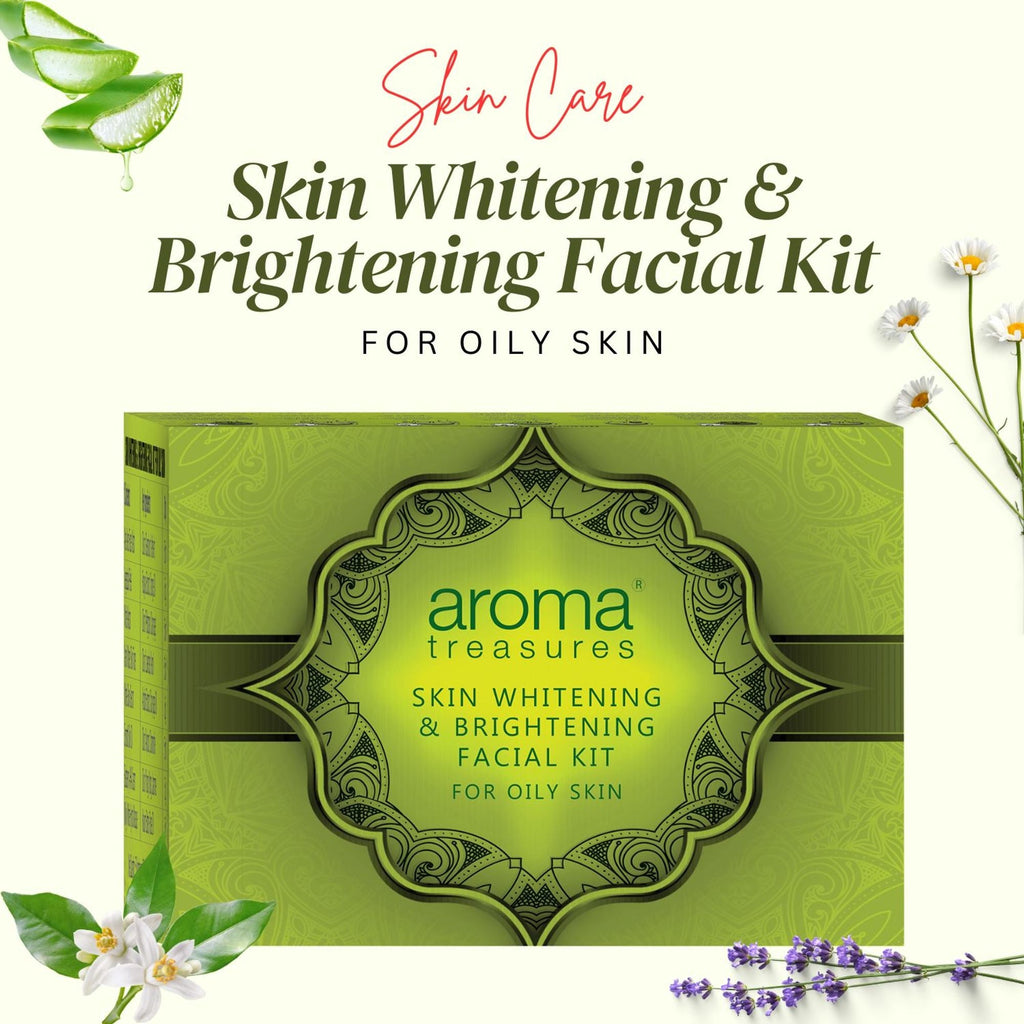 Aroma Treasure Skin Whitening And Brightening Facial Kit For Oily Skin | Grocsy