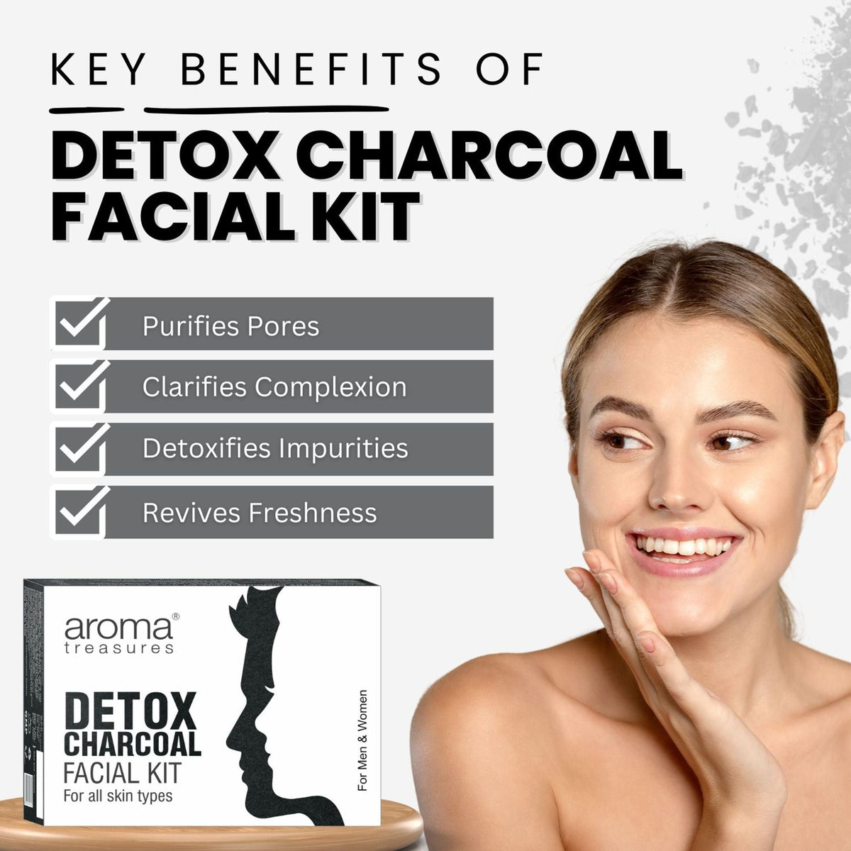 Aroma Treasures Detox Charcoal Facial Kit | Grocsy