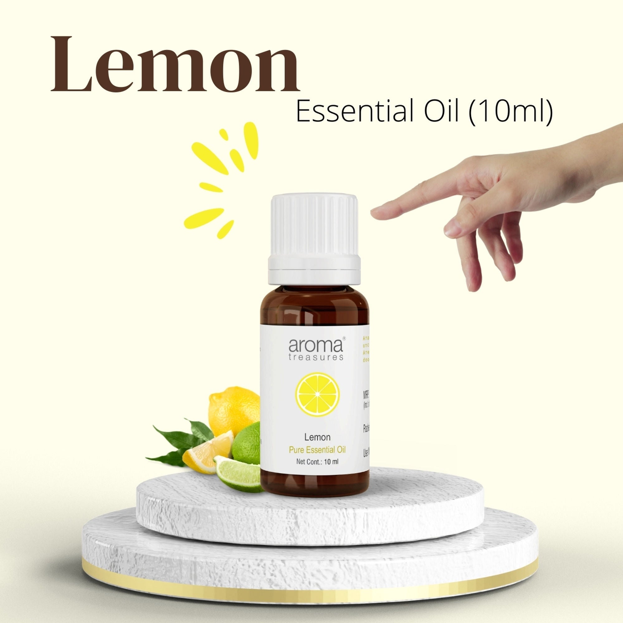 Aroma Treasures Lemon Pure Essential Oil | Grocsy