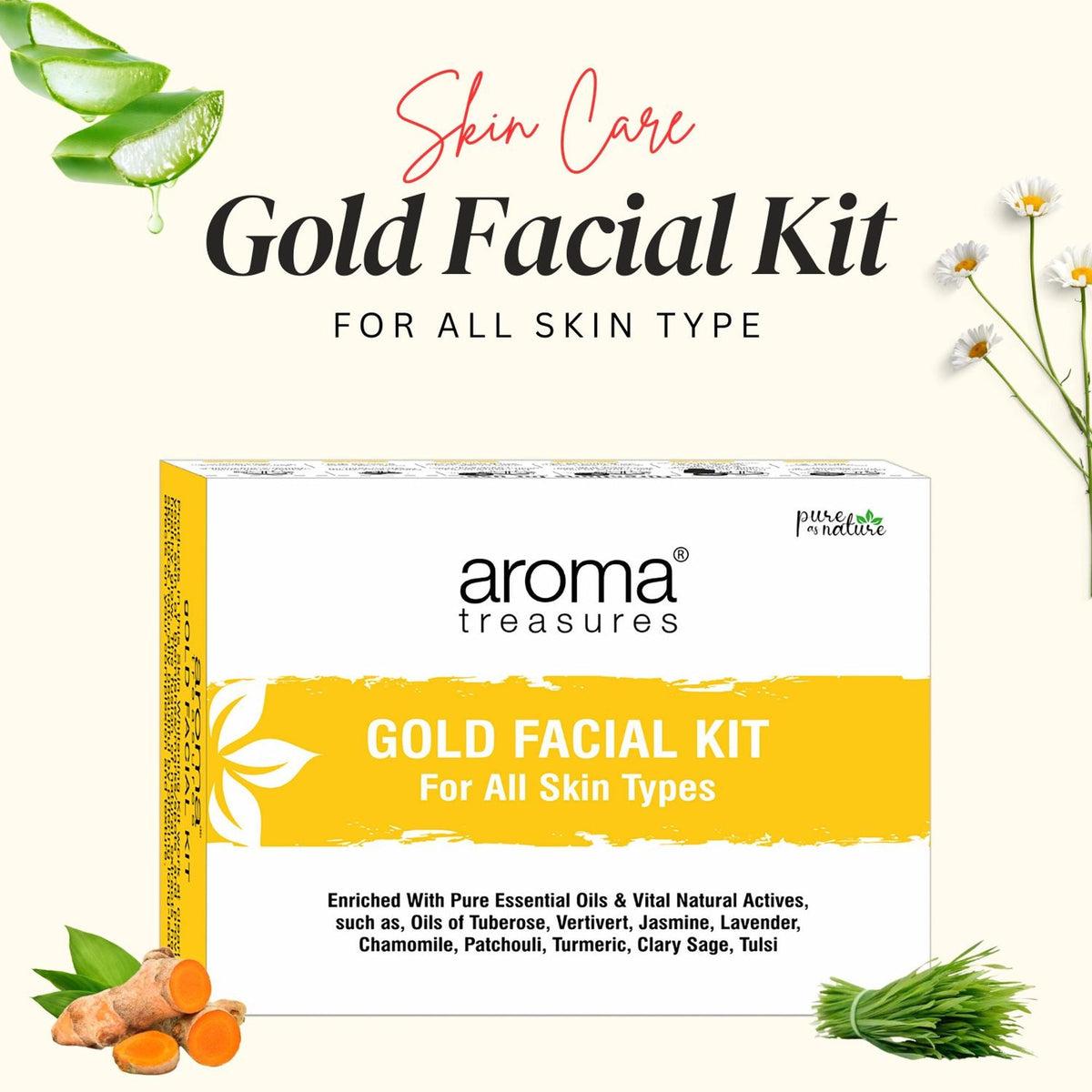 Aroma Treasures Gold Facial Kit | Grocsy