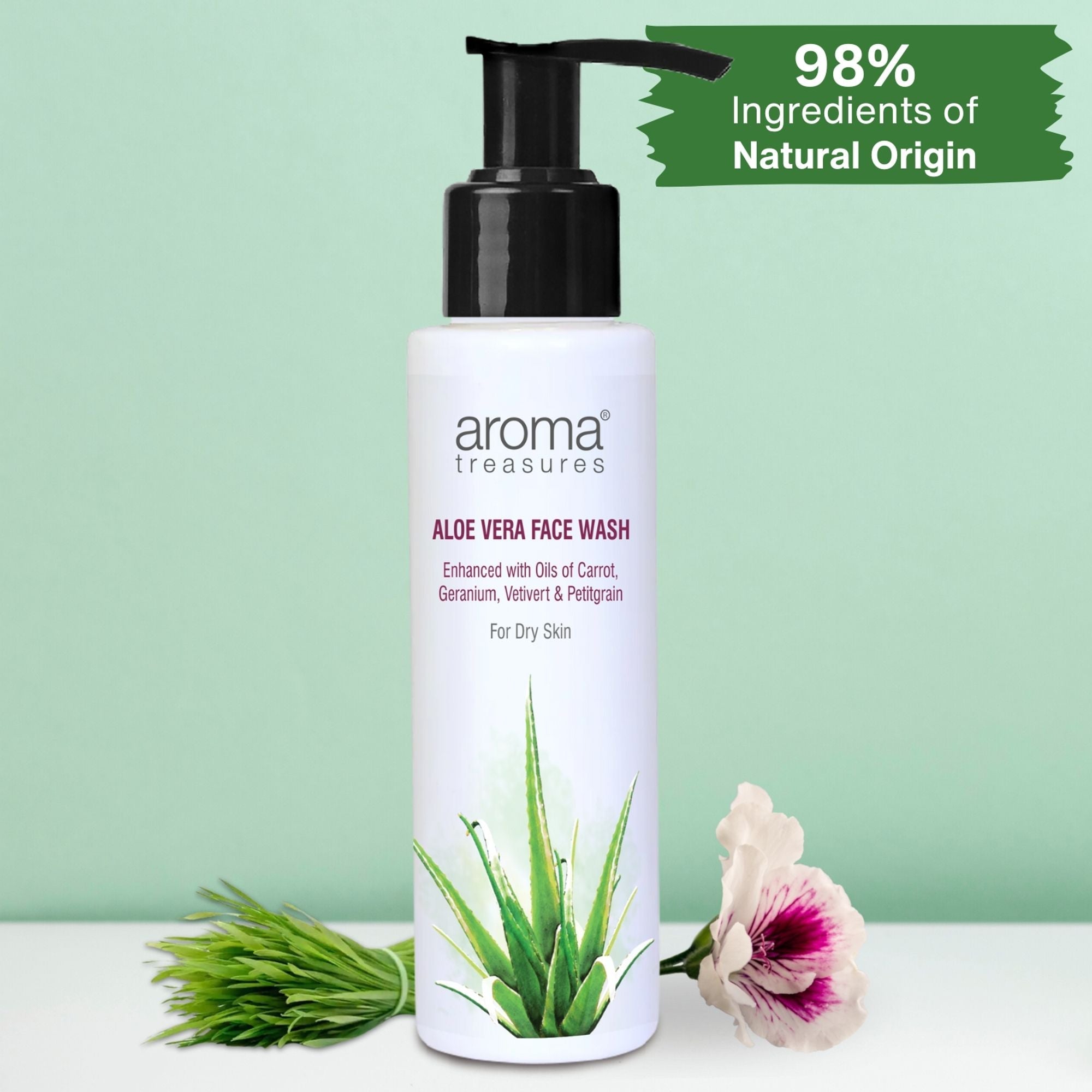 Aroma Treasures Aloe Vera Face Wash | Grocsy