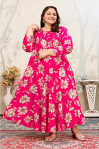 Monjolika Fashion Rani Pink Ceremonial Rayon Designer Kurti | Grocsy