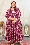 Monjolika Fashion Wine Ceremonial Rayon Designer Kurti | Grocsy