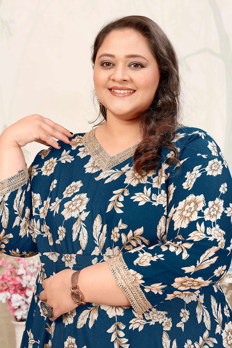 Monjolika Fashion Morpeach Ceremonial Rayon Designer Kurti | Grocsy