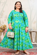 Monjolika Fashion Aqua Blue Ceremonial Rayon Designer Kurti | Grocsy