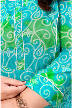 Monjolika Fashion Aqua Blue Ceremonial Rayon Designer Kurti | Grocsy