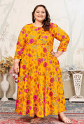 Monjolika Fashion Yellow Ceremonial Rayon Designer Kurti | Grocsy