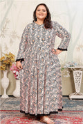 Monjolika Fashion Beige Ceremonial Rayon Designer Kurti | Grocsy