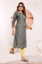 Monjolika Fashion Viscose Morpeach Buttons Party Wear Kurti For Party | Grocsy
