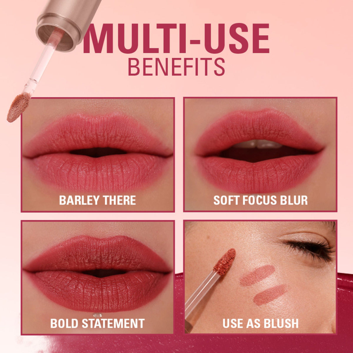 Makeup Revolution Air Blur Matte Liquid Lipstick - Rosewood | Grocsy