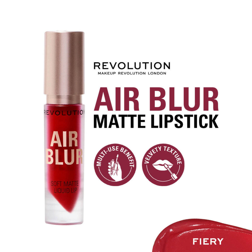 Makeup Revolution Air Blur Matte Liquid Lipstick - Fiery | Grocsy