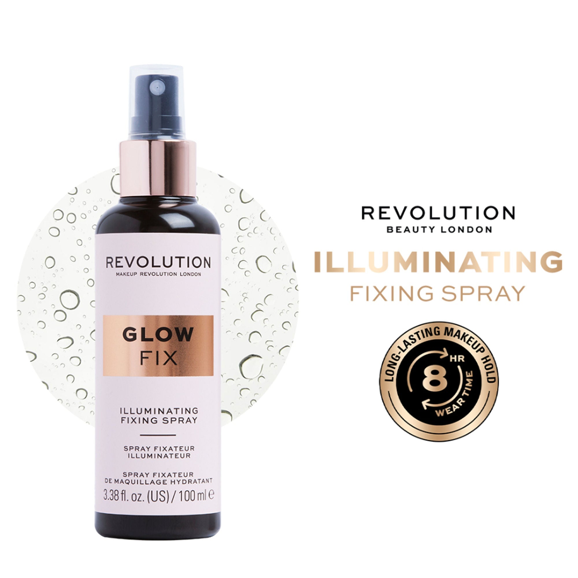Makeup Revolution Glow fix Illuminating Fixing Spray | Grocsy
