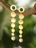 Joban Fashion Women Long Pattern Matte Gold Earrings | Grocsy