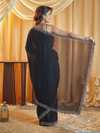 kasee Beads and Stones Silk Blend Saree | Grocsy