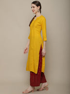 Sangria Women Solid Straight Kurta | Grocsy