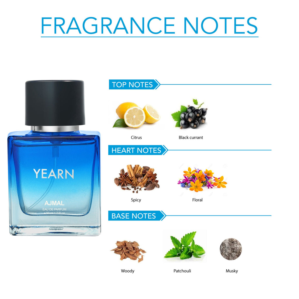 Ajmal India Yearn EDP Perfume For Men | Grocsy