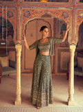 Anaita D Green Georgette Stitched 3 Piece Set With Embroidery Zarkan Work | Grocsy