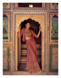 Anaita Magenta Georgette Stitched 3 Piece Set With Embroidery Zarkan Work | Grocsy