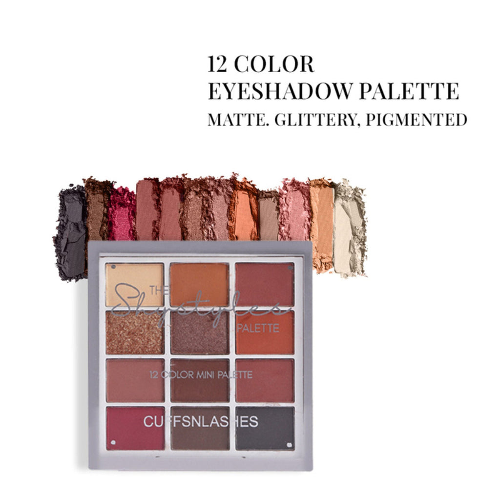CUFFS N LASHES X The Shystyles Palette 12 Color Mini Palette - Nancy Nude | Grocsy