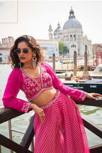 Anaita Pink Silk Stitched Suit With Embroidery Work | Grocsy