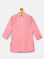 Sethukrishna Boys Pink Kurti with Pyjamas | Grocsy