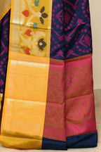 Joban Fashion Multicolor Saree Kataan Ikkat | Grocsy