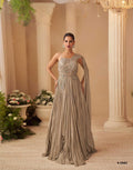 Anaita Chiku Chinon Silk Stitched Gown With Embroidery Work | Grocsy
