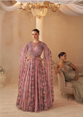 Anaita Pink Chinon Silk Stitched Gown With Embroidery Work | Grocsy
