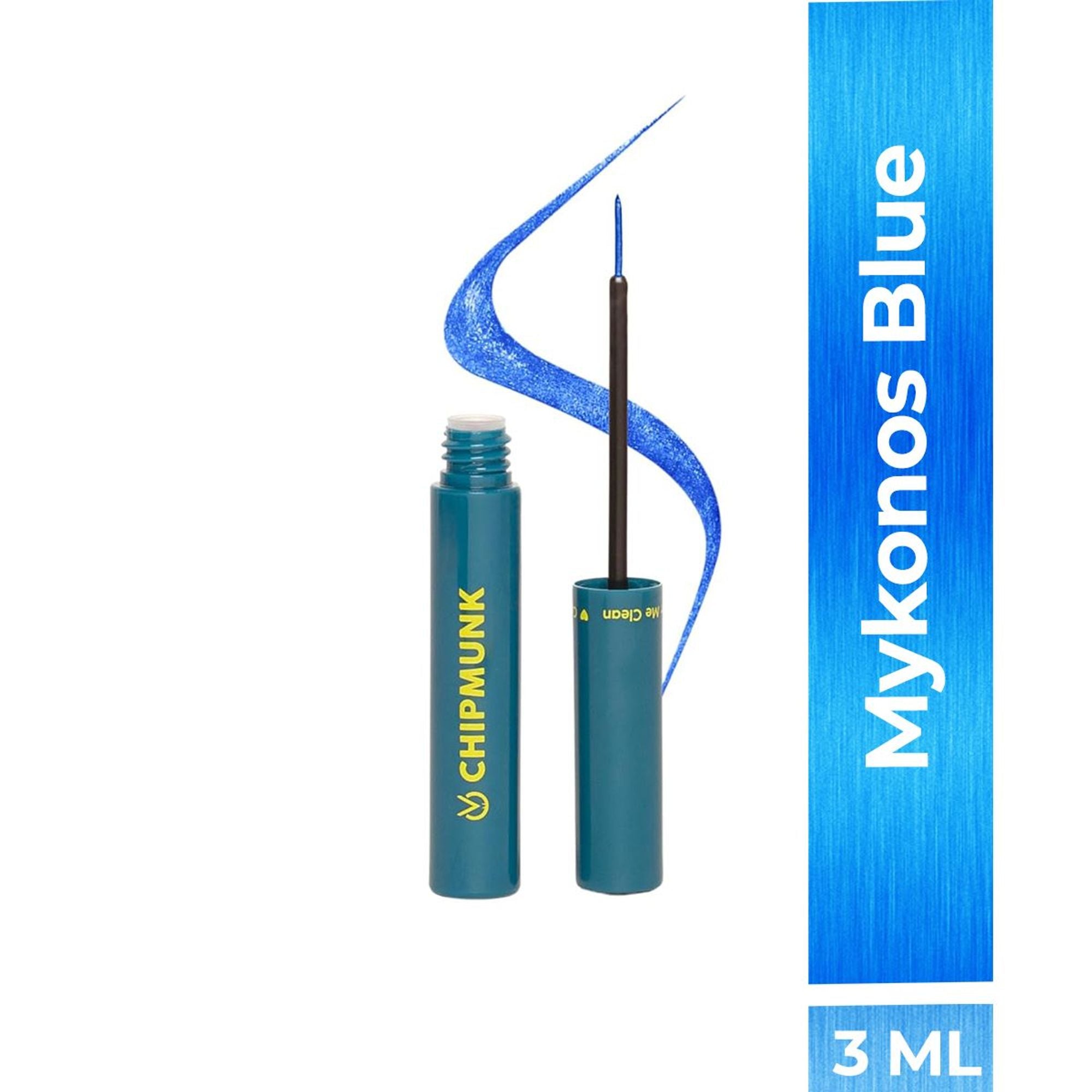CHIPMUNK Strike Out Metallic Liquid Eyeliner - 21 Mykonos Blue | Grocsy
