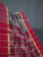 Dual Shades of Pink And Green Mangalagiri Ikkat Cotton Saree By Gayathri Reddy Designer Studio | Grocsy